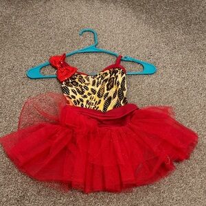 Weissman Leopard and Red Dance Costume